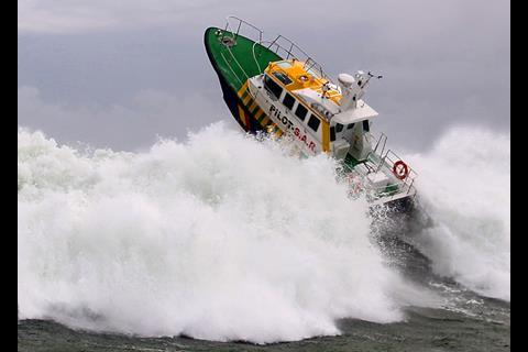 The pilot vessel is capable of recovering after being capsized